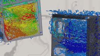 Air flow simulation in PC case. Evolution of computer case.