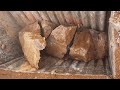 Asmr jaw crusher machine in action rock crusher crushing huge rocks  crusher  manufacturing sand