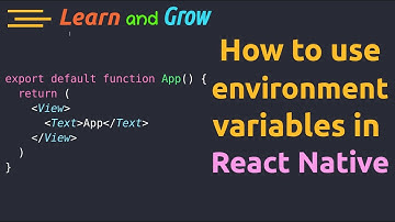 How to use environment variables in React Native