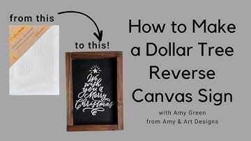 Dollar Tree Craft | Easy Farmhouse Christmas Decor DIY | Reverse Canvas Sign with HTV Vinyl