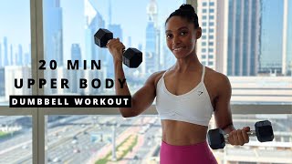 20 min UPPER BODY DUMBBELL Strength Workout 💪🏽🔥