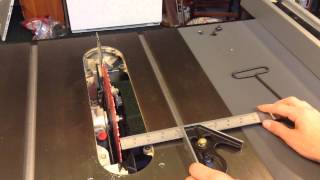 Adjusting the Delta 36725 table saw