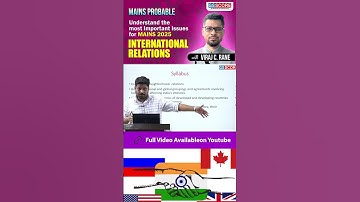 The philosophy of IR as a Subject | MANIS Probable | GS SCORE | Viraj C Rane Sir #shorts #upsc