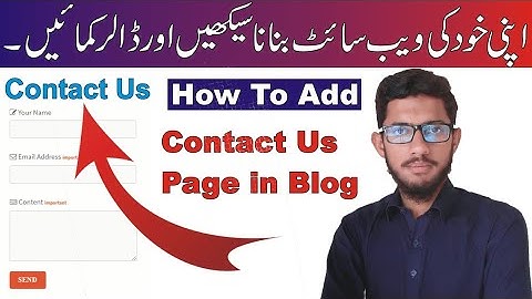 How To Create Contact Us Page in Blogger
