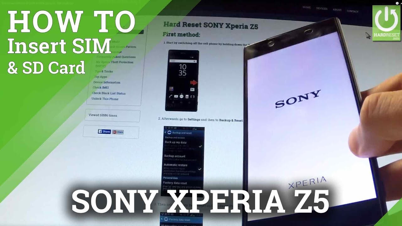 How To Insert Sim And Sd Card In Sony Xperia Z5 Sim Installation