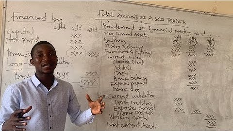 STATEMENT OF FINANCIAL POSITION(BALANCE SHEET FOR A SOLE TRADER )FINAL ACCOUNT P2 #accounting #viral