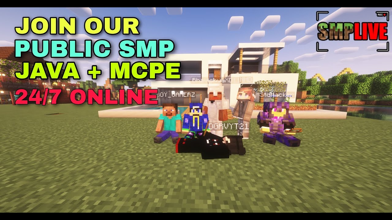 Minecraft Live Public smp || JAVA + PE || Public Smp Live | Minecraft ...