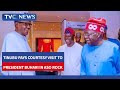 Tinubu Pays Courtesy Visit To President Buhari in Aso Rock