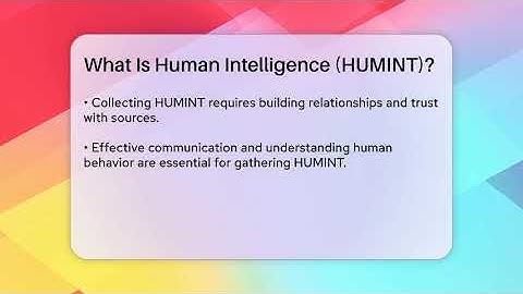 What Is Human Intelligence (HUMINT)? - Tactical Warfare Experts