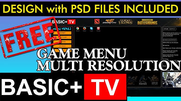Design Multi Resolution Game Menu with Free PSD Files