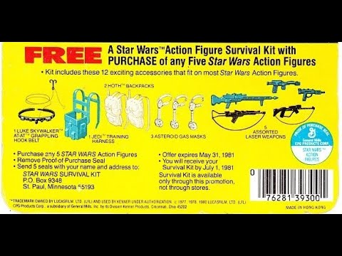 Star Wars Vintage KENNER Commercial - Action Figure Survival Kit 