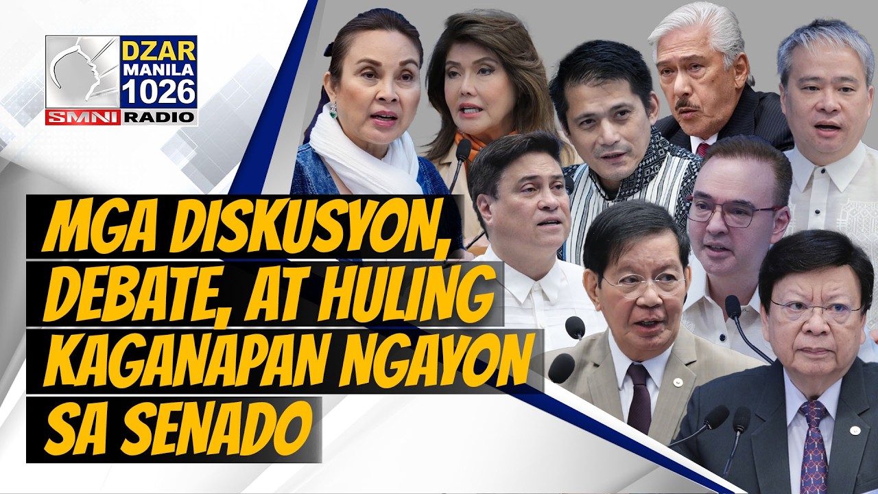 MONDAY SENATE SESSION: Mga DISKUSYON, DEBATE, at HULING KAGANAPAN ngayon sa Senado