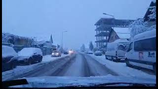 VIDEO FOTO Prima zi de iarnă autentică la Sibiu. Se circulă greu prin oraș 7 video