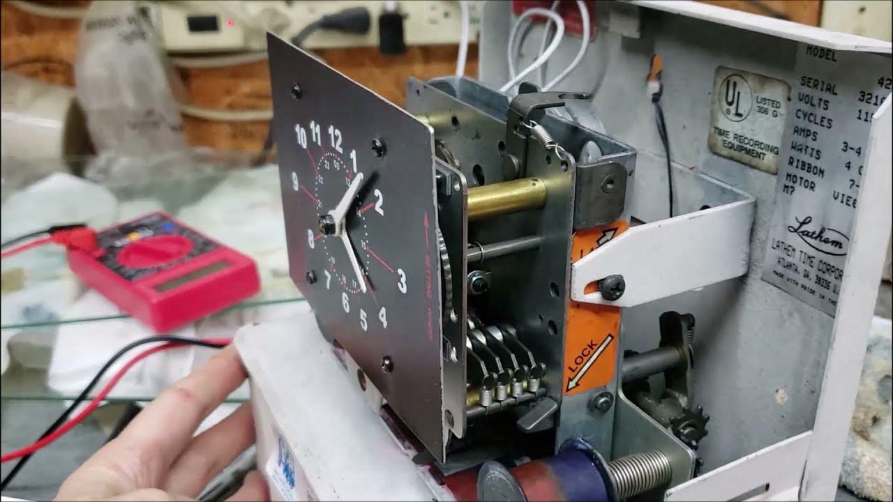 Lathem Time Clock Losing Time On The Punch Section Time Clock Tuneup
