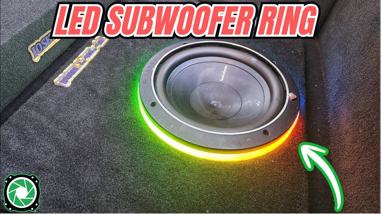 Installing a subwoofer in a box with a led subwoofer ring