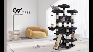 FOOWIN Large Cat Trees for Big Cats Assembly video