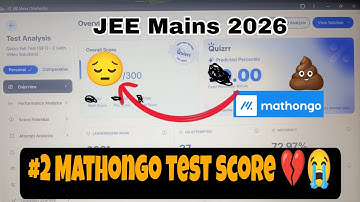 JEE Mains 2026 Prep Reality 😭💔 | MathonGo Full Test Disaster  | 40 Days Countdown