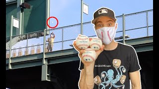Catching baseballs OUTSIDE Fenway Park!