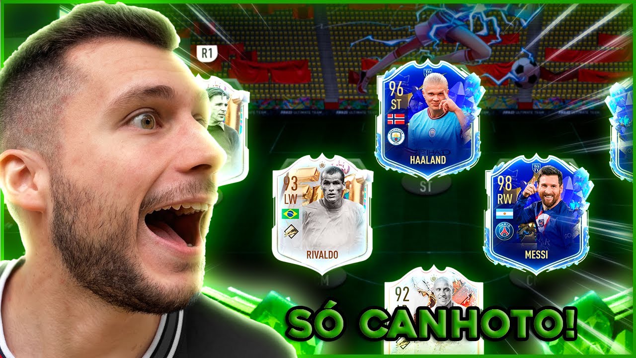 MEU DEUS!! MONTEI UM TIME SÓ DE CANHOTOS E PEGUEI UM DOS MELHORES RANKS NA WL!!!!! FIFA 23 - UT