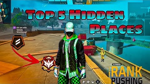 TOP 5 HIDDEN PLACES FOR CS RANK IN {BERMUDA MAP} AFTER NEW SEASON | cs rank tips and tricks#freefire