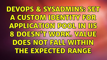 Set a Custom Identity for Application Pool in IIS 8 doesn