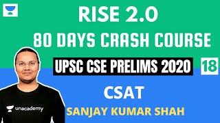 L18: Train your Brain | CSAT | 80 Days Crash Course for Prelims 2020 | Sanjay Kumar Shah