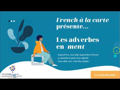 צרפתית - תואר לפועל על בסיס שם תואר  / français - adverbes