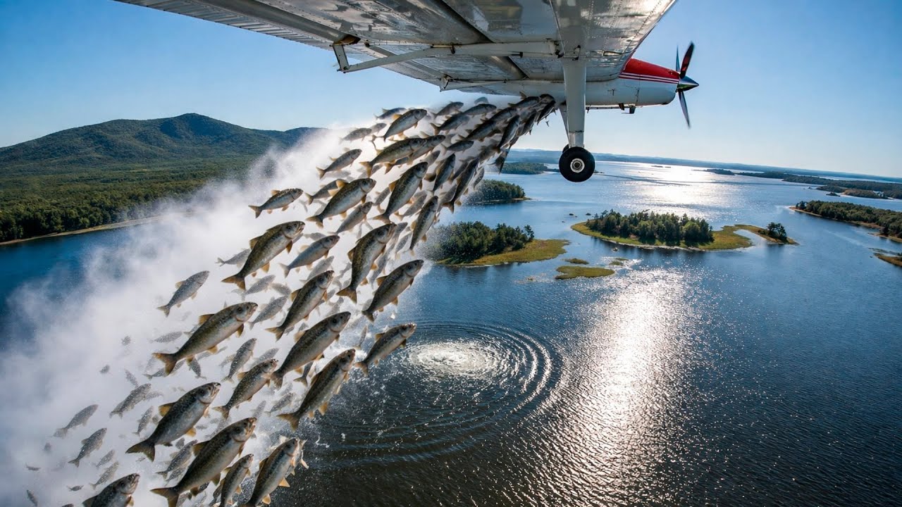 Porque estão soltando peixes vivos de aviões? O motivo impressiona