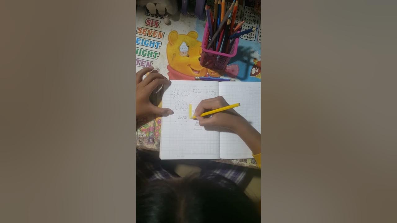 គំនូររូបផ្ទះ house drawing |house |drawing |learningwithryza - YouTube