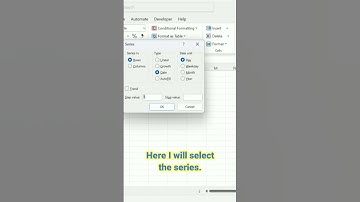 How to autofill date series in Excel  #excel #exceltips #dataanlysis