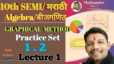 10th Semi / Marathi Algebra Linear Equation In two Variable Graphical Method PART 1