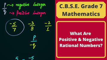 What Are Positive & Negative Rational Numbers? || C.B.S.E. Grade 7 Mathematics