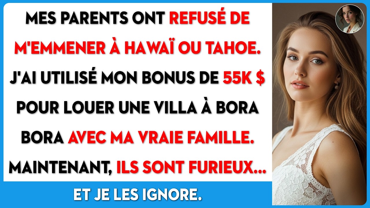 « Il n’y a tout simplement pas de place pour toi, Chloé. Tu comprends, n’est-ce pas ? » La voix de ma mère était si légère, presque joyeuse, en m’annonçant que je ne partais pas à Hawaï avec eux....
