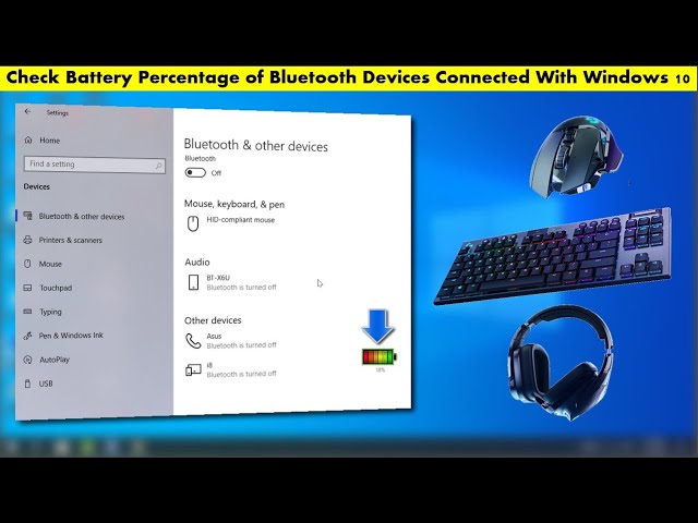 Tilsvarende navneord Lav How to Check Battery Level of Bluetooth Headphones, Keyboard & Mouse in Windows  10 - YouTube
