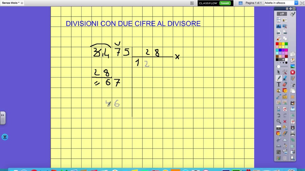 divisioni con due cifre al divisore - YouTube