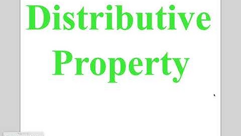 Algebra Lesson 1-4: Distributive Property