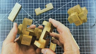 Make and Solve a 6 Piece Burr Puzzle | 6 Piece Wooden Puzzle, With Solution