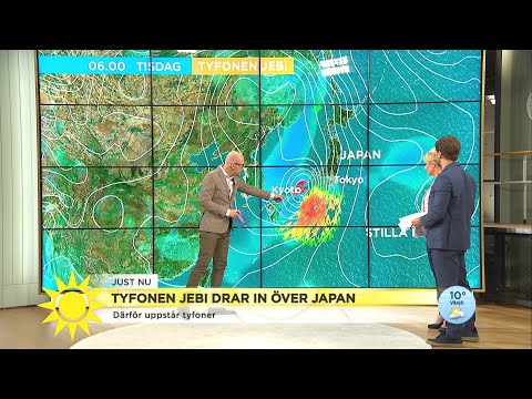 Video: Är det en tyfon som drabbar Japan?