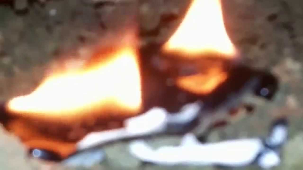 Home Made Volcano lava Burning plastic YouTube