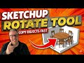 Copy Objects with the Rotate Tool in SketchUp