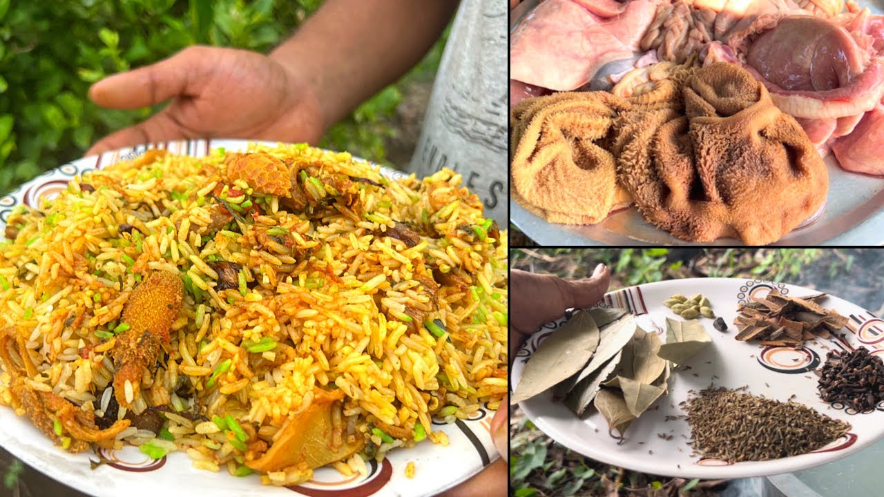 Goat Intestine Biryani | Bakre ki pet mein ki wajdi ki kacchi Biryani #cooking