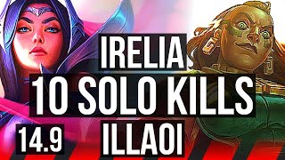 IRELIA vs ILLAOI (TOP) | 10 solo kills, Legendary, 12/3/5 | NA Diamond | 14.9