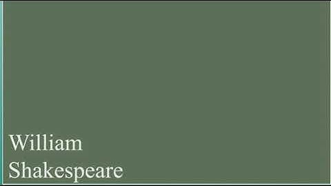 Excel 8. Module 3. William Shakespeare