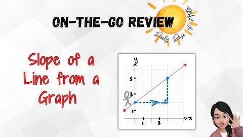 Finding the Slope of a Line given a Graph - Rise over Run