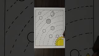 Solar System Drawing painting / Solar System Art #Shorts