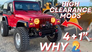 Jeep Wrangler Tj - 4+1” Body Lift Install For High Clearance Mods