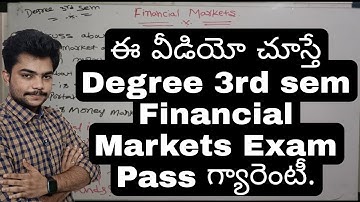 Financial Markets Degree 3rd sem Important questions | #Financialmarketsdegree3rdsem