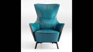 Poltrona Frau Italy Mamy Blue armchair 2013 3D model from CGTrader.com