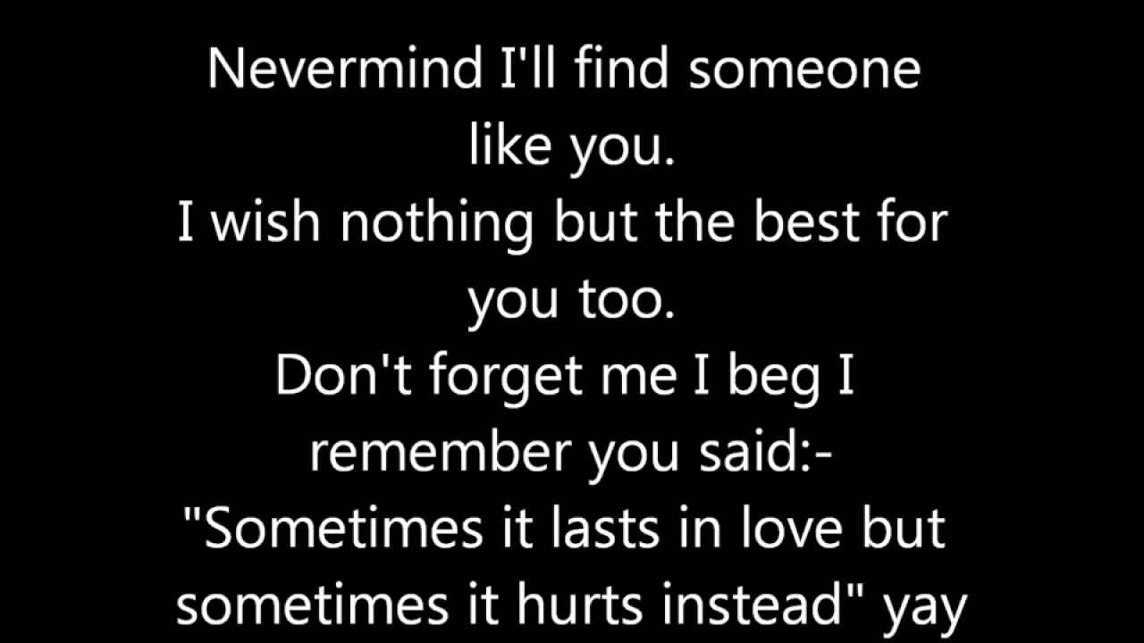 Adele ~ Someone Like You! Lyrics - YouTube