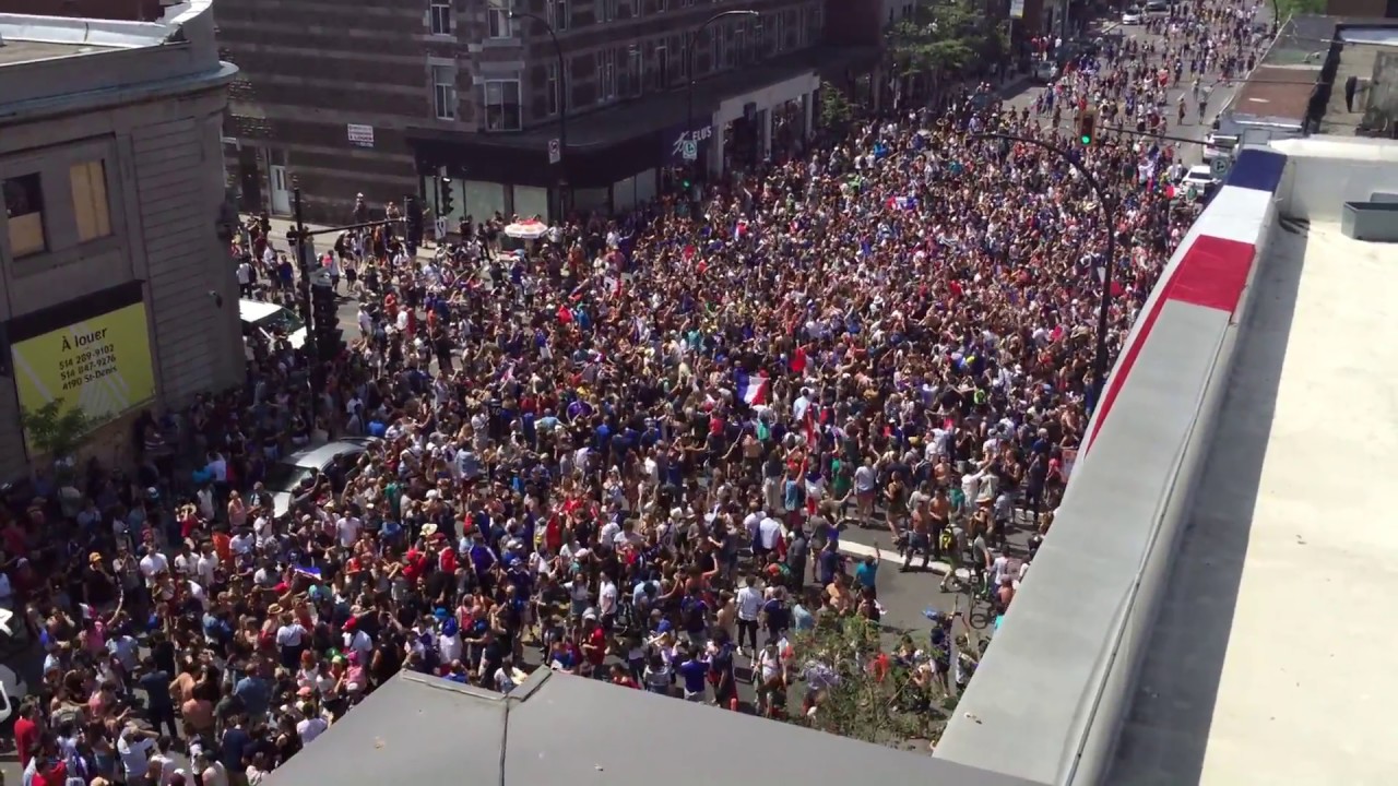 2018 World Cup Final - French fans in Montreal